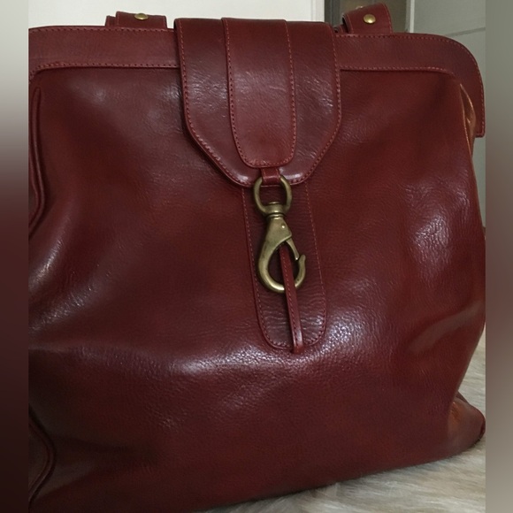 Burgundy Endymion Italian Leather Handbag NOS✨😍 - Picture 1 of 5